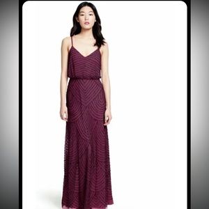 Adrianna Papell Beaded Art Deco Gown